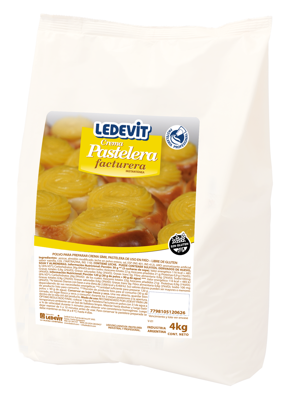 Pastelera facturera 4 kg